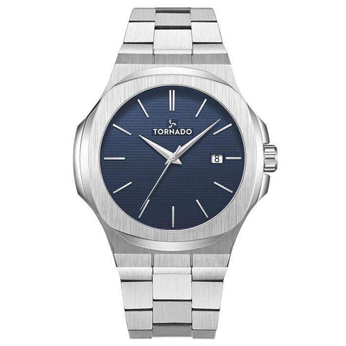

Tornado watch for men, analog , 43mm, stainless steel strap, t21001-sbsl - silver