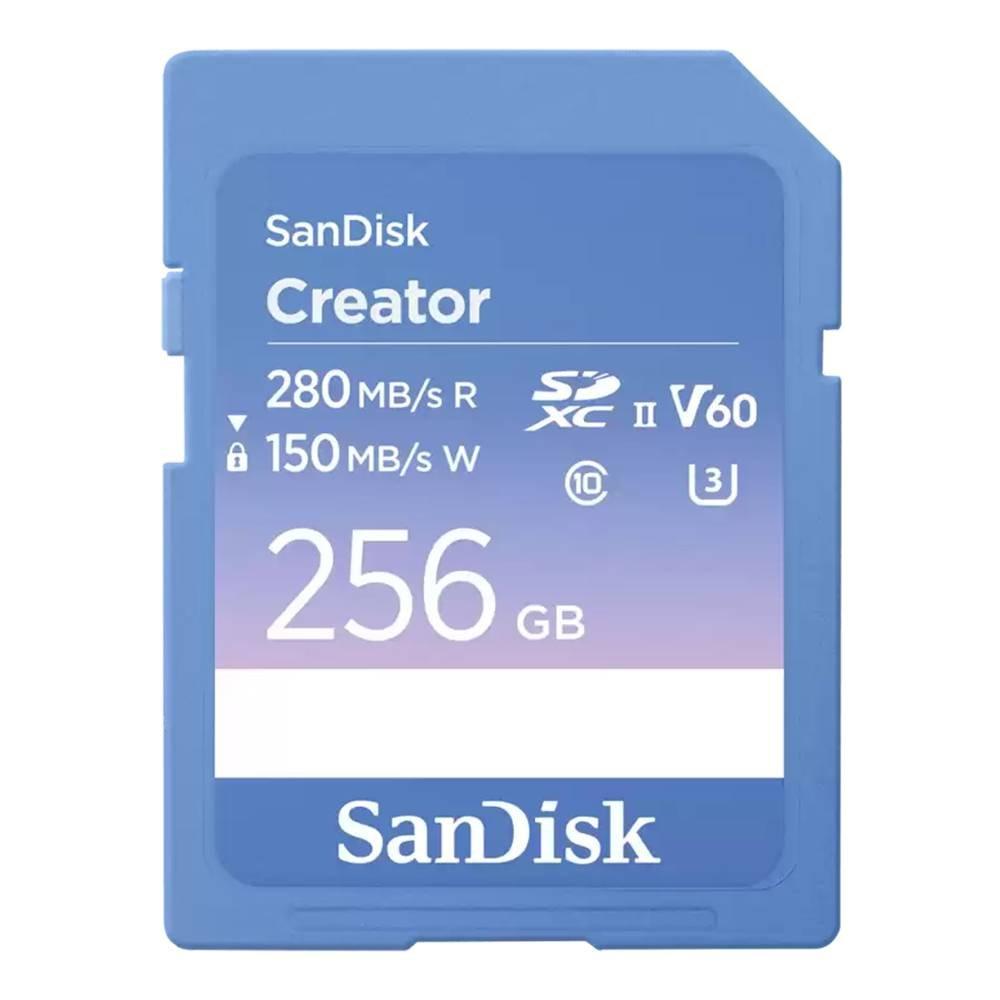 

Sandisk 256gb creator sd uhs-ii card, sdsdxep-256g-gncis - blue