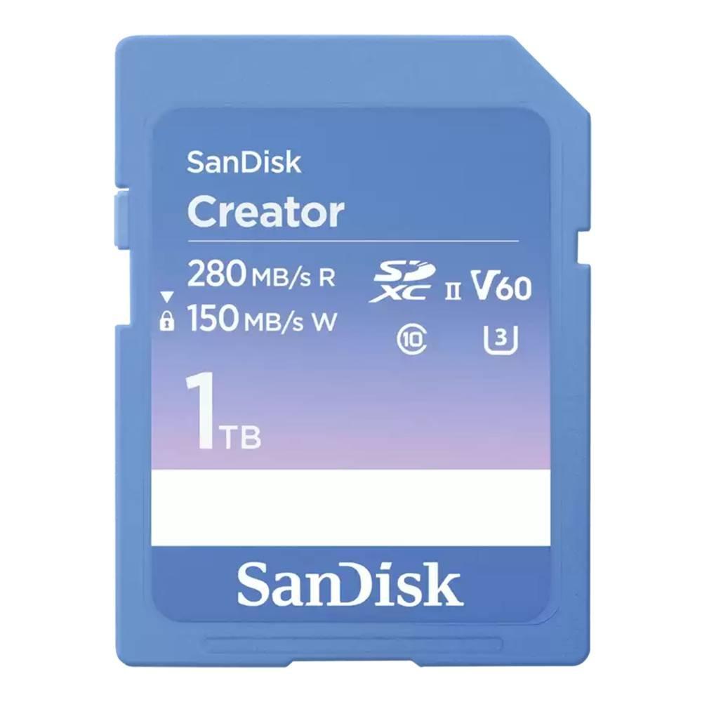 

Sandisk 1tb creator sd uhs-ii card, sdsdxep-1t00-gncis - blue