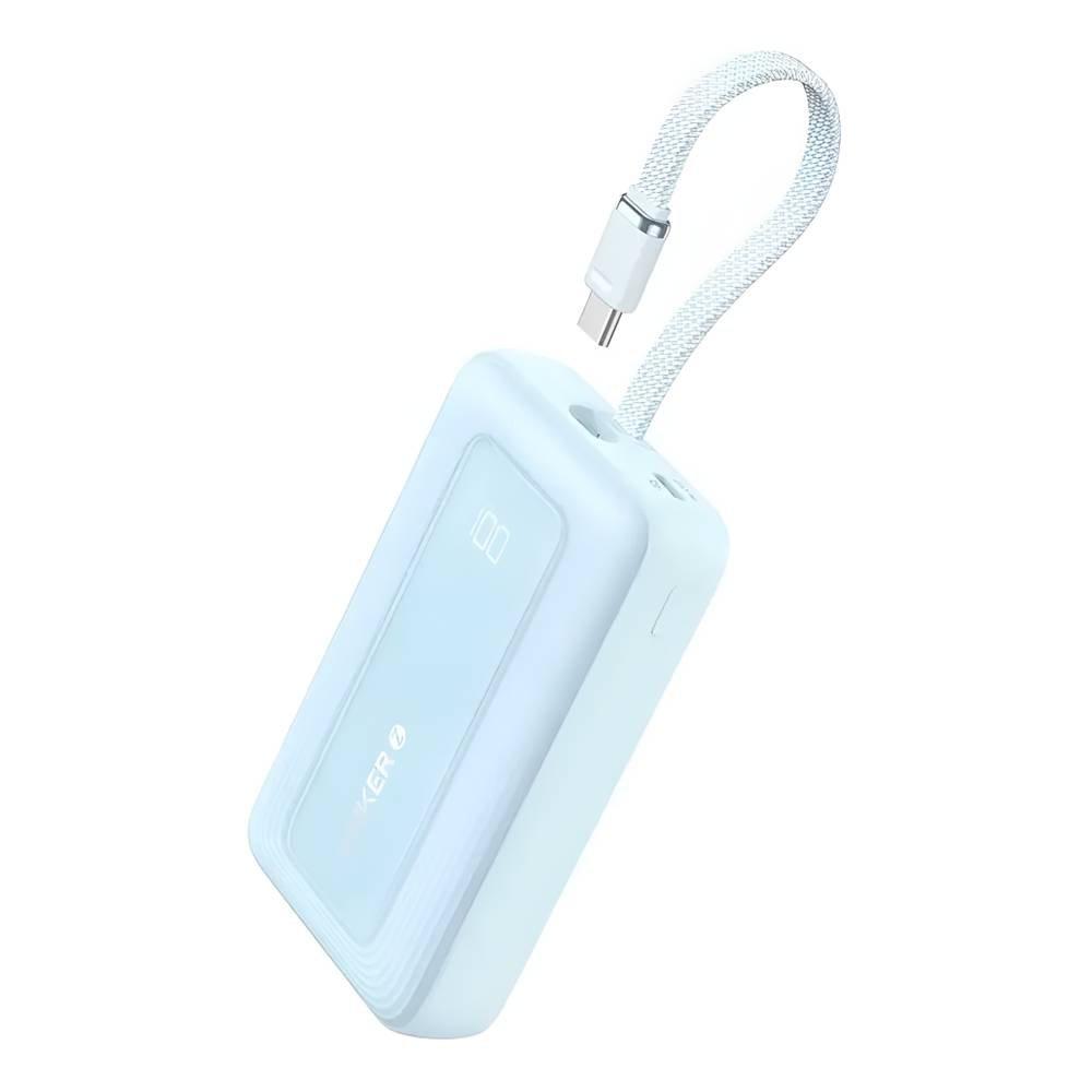 

Anker zolo power bank 20000mah, 30w, built-in usb-c cable , a1689h31- blue
