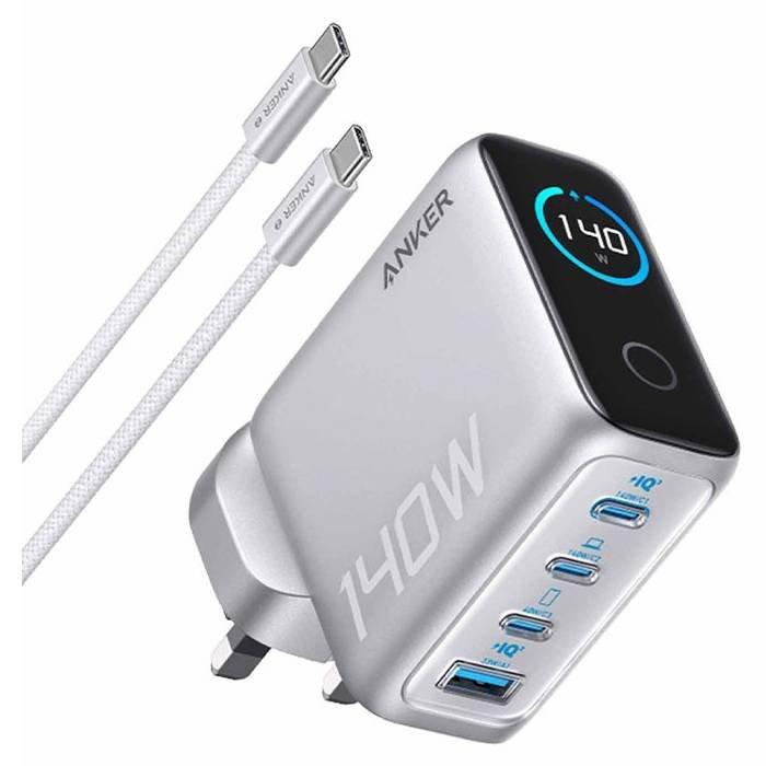 

Anker 4-port wall charger, 140w , b2697k41- silver