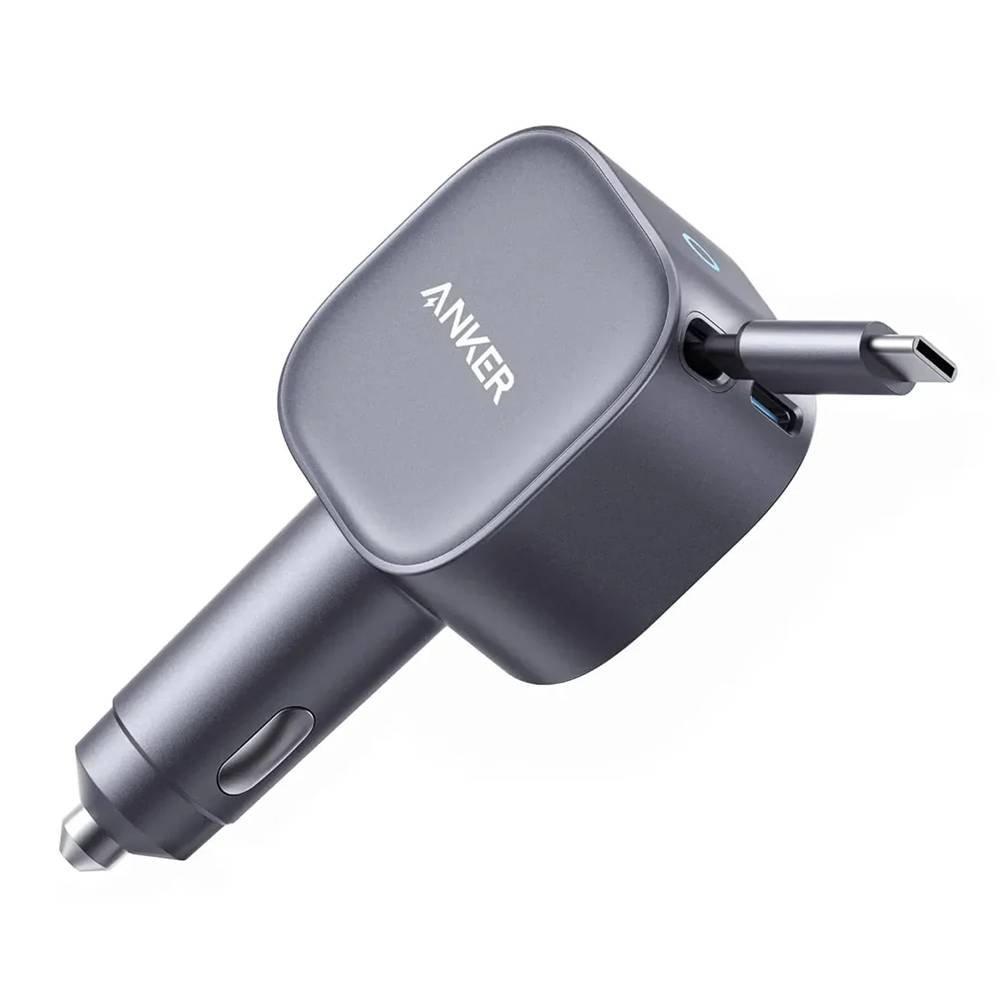 

Anker 75w car charge with usb-c cable , a2738ha2 – silver