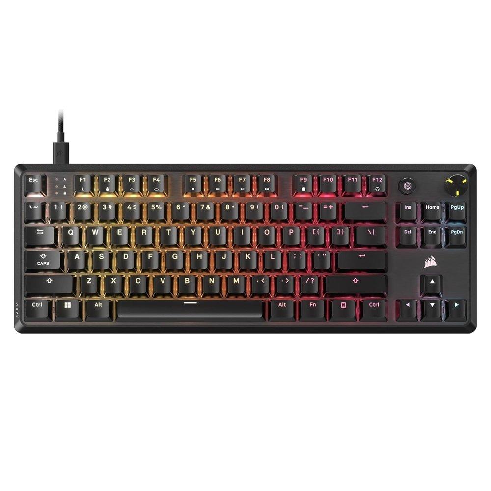 

Corsair k70 core tkl rgb - red switch wired mechanical gaming keyboard -black
