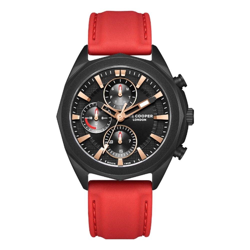 

Lee cooper men’s watch, multi function, 44mm, silicone strap, lc07990. 658 - red