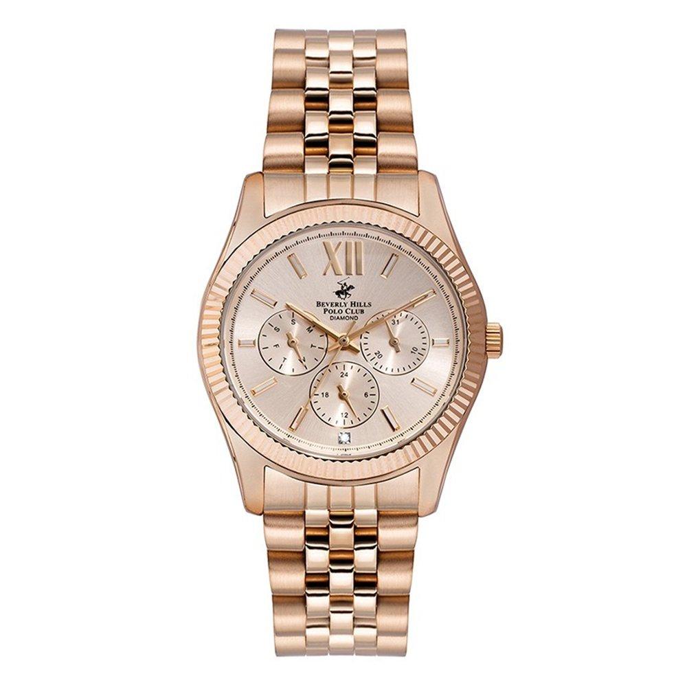 

Beverly hills polo women’s watch, multi-function, 30mm, bp3082c. 410 – rose gold