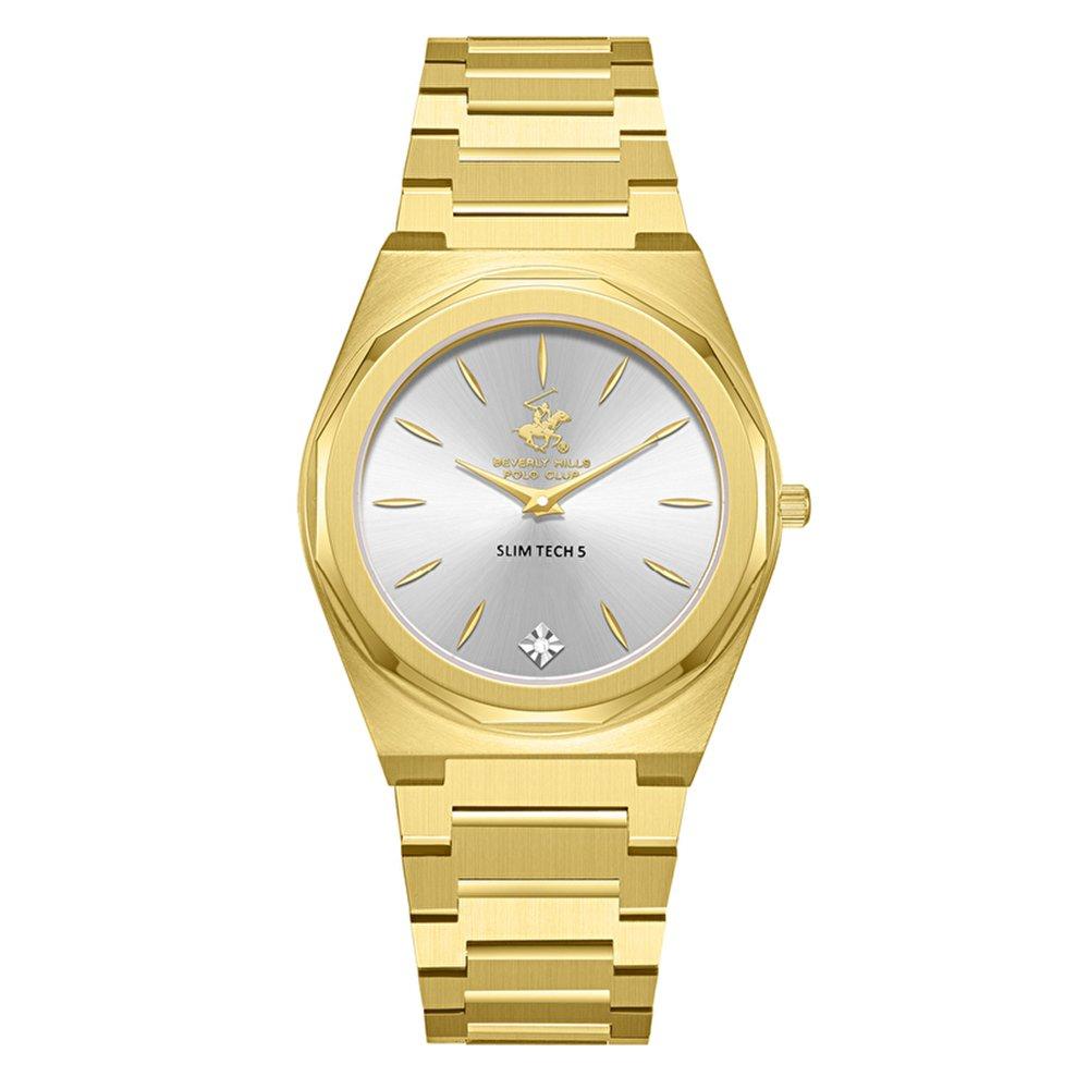 

Beverly hills polo women’s watch, analogue, 33mm, bp3668x. 130 – gold