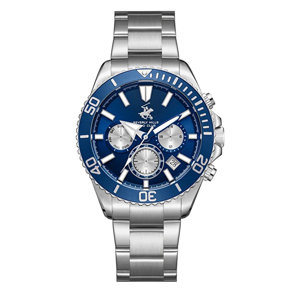 

Beverly hills polo men’s watch, multi-function, 40. 5mm, bp3721x. 390 – silver