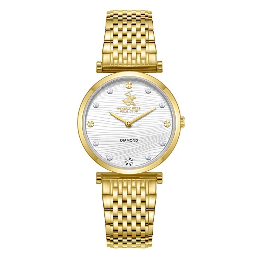 

Beverly hills polo women’s watch, analogue, 30mm, bp3737x. 130 – gold