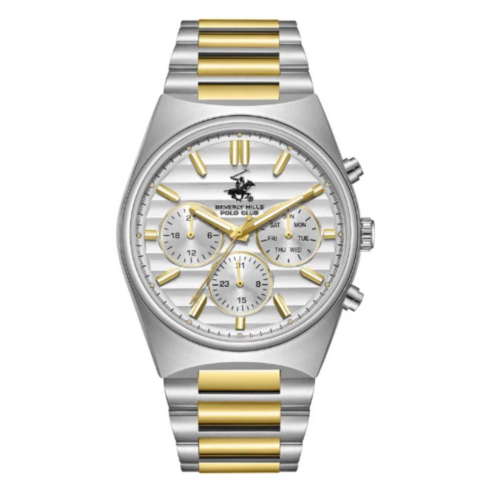 

Beverly hills polo men’s watch, multi-function, 41mm, bp3744x. 330 – silver/gold