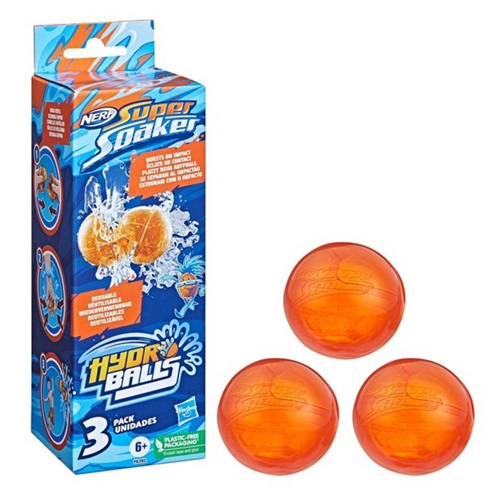 

Nerf super soaker reusable hydro balls, 3-pieces, f6392 - orange