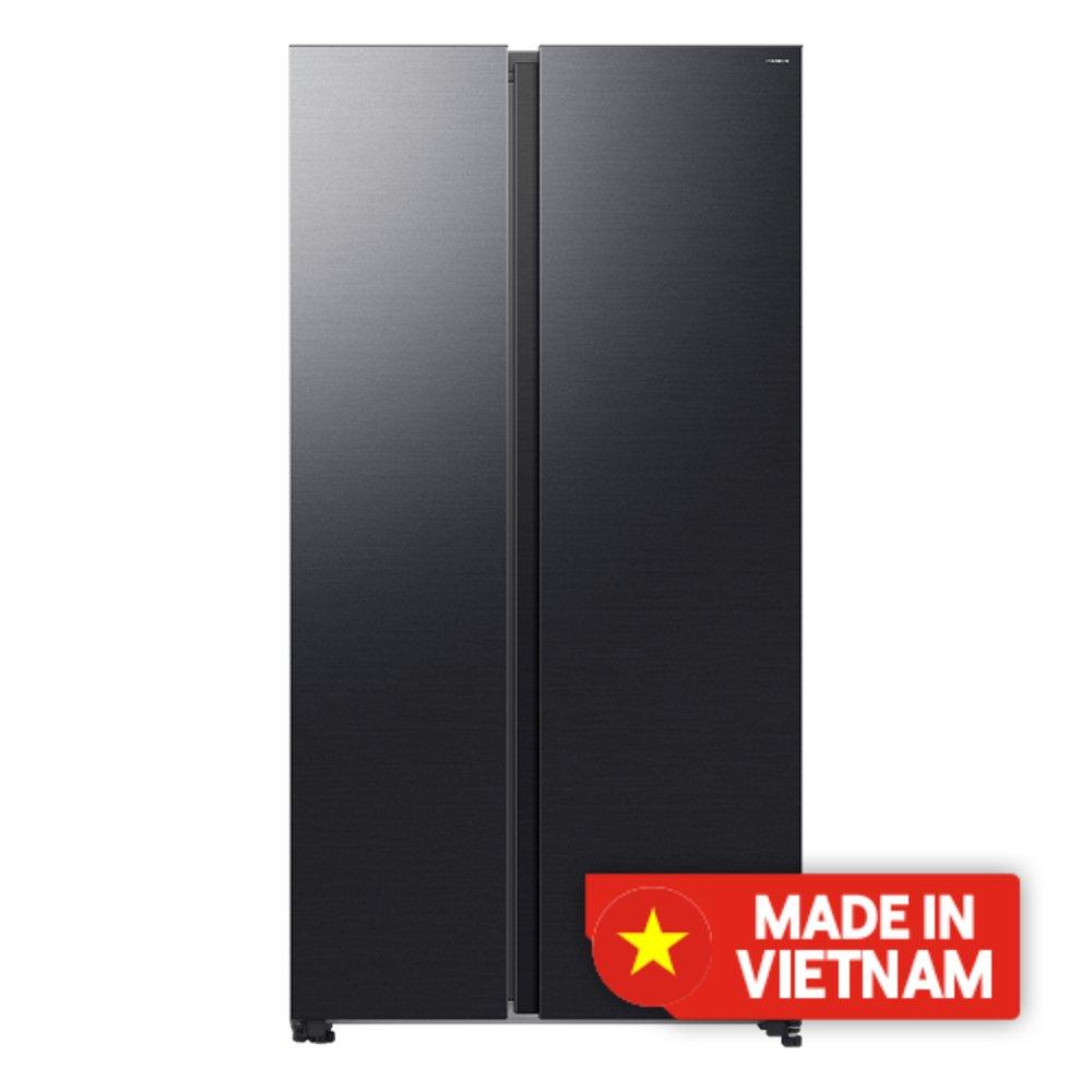 

Samsung side by side refrigerator, 23 cft, 647l, rs70f65qdfkw - black