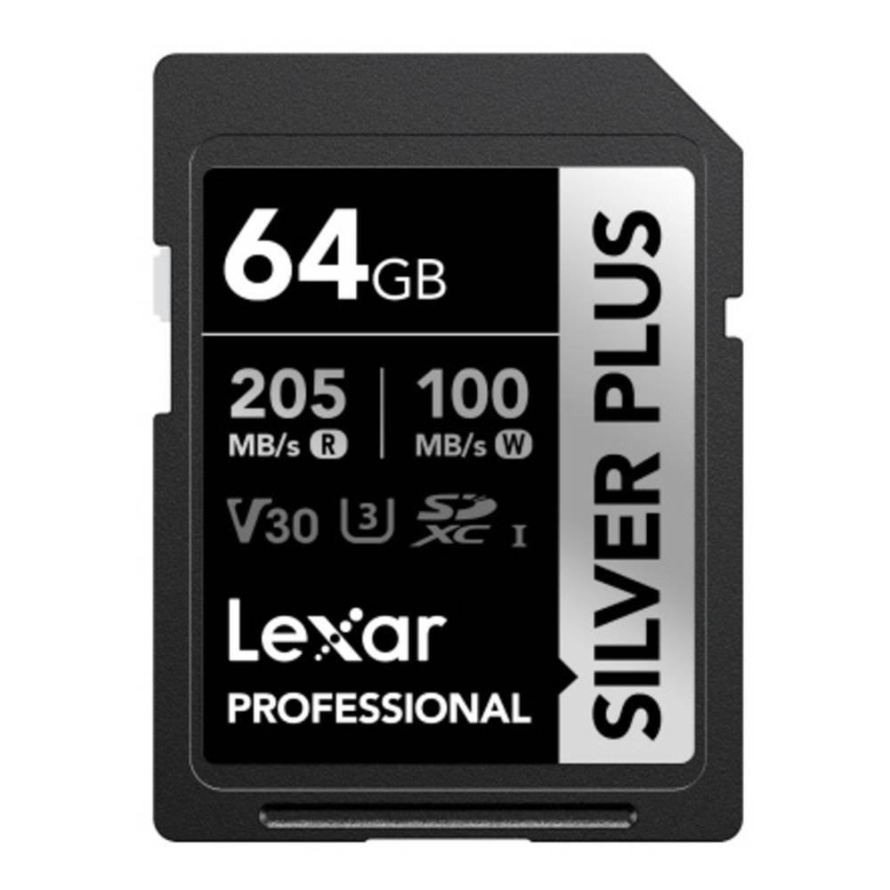

Lexar professional plus sdxc uhs-i memory card, 64gb, lsdsipl064g-bnnng - silver