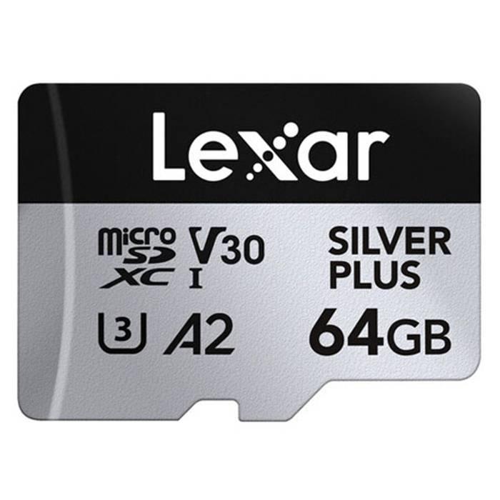 

Lexar professional plus microsdxc uhs-i memory card , 64gb, lmssipl064g-bnang - silver