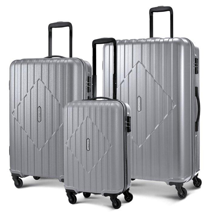 

American tourister skytrac 3pc set hard spinner, hz9x64034 - grey