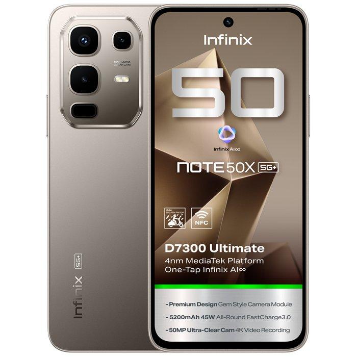 

Infinix note 50x 5g phone, 6. 67", 256gb, 8gb ram, 50mp - titanium grey