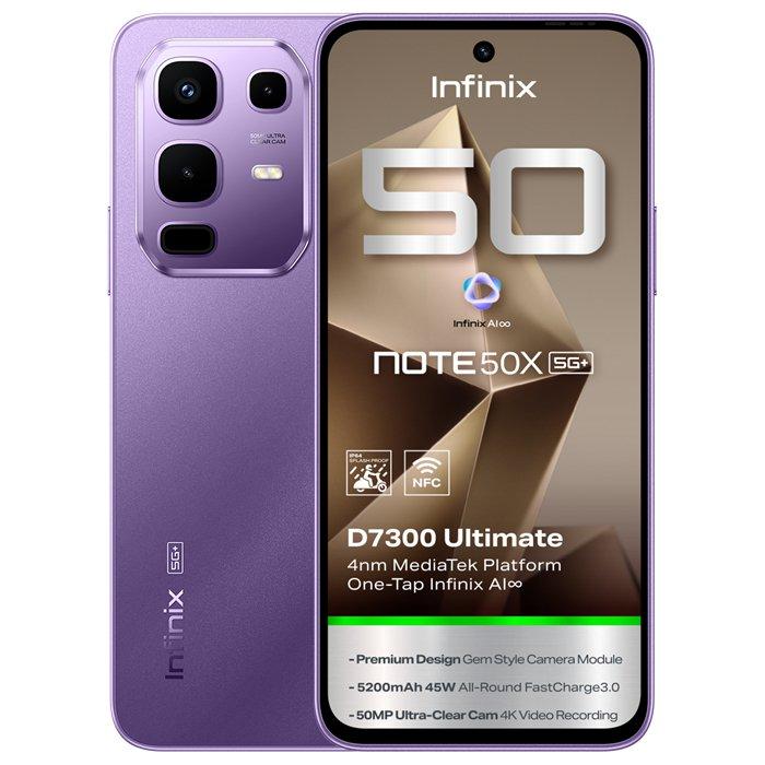 

Infinix note 50x 5g phone, 6. 67", 256gb, 8gb ram, 50mp - purple
