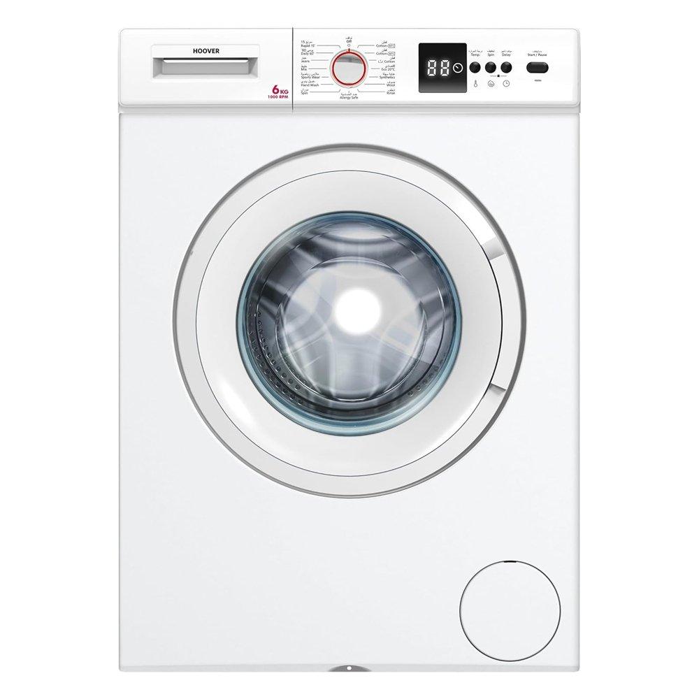 

Hoover front load washing machine, 6kg, 1000rpm, hwm-v610-w – white