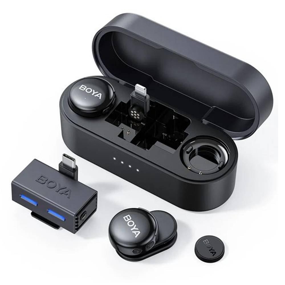

Boya all in 1 wireless mic with noise cancellation - black