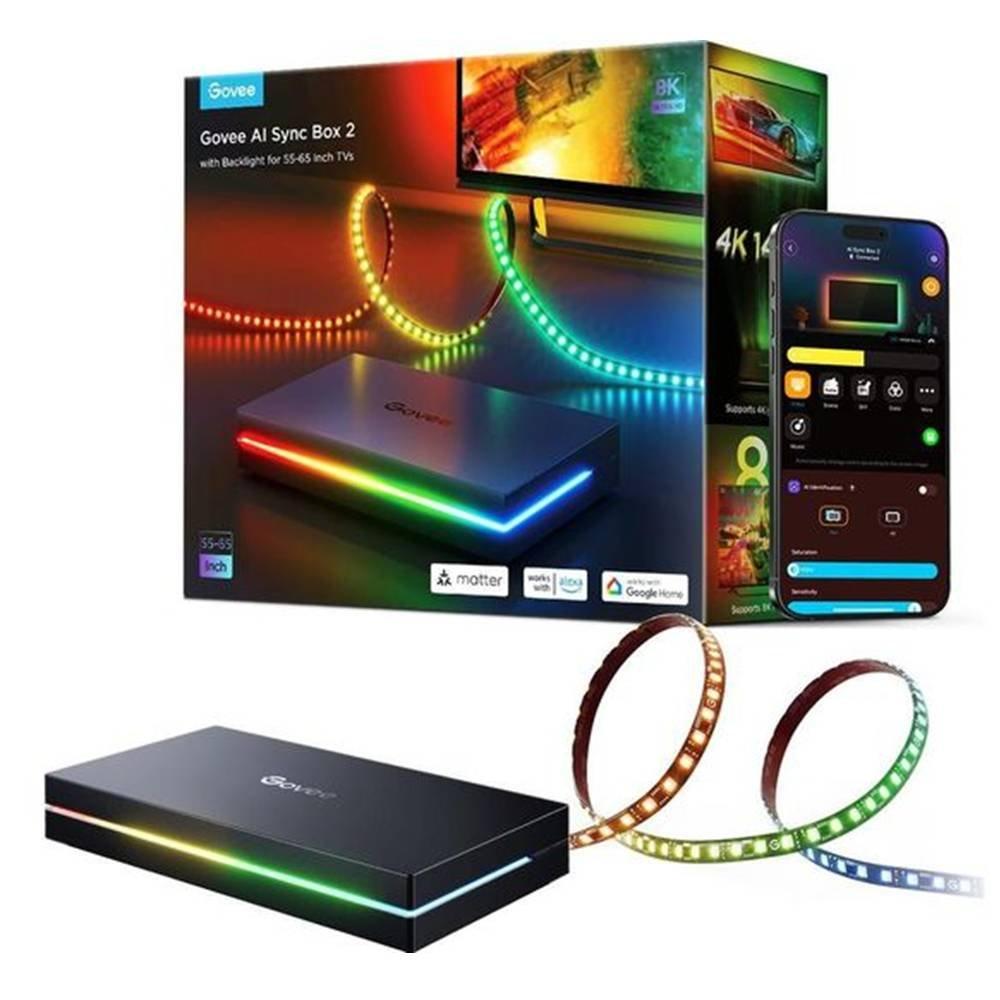 

Govee ai sync box 2 backlight, 55-65 inchtv's, h8604- rgbic