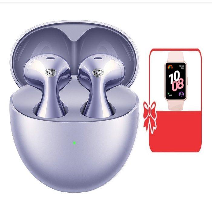 

Huawei freebuds 6 - purple with pink smart band 10