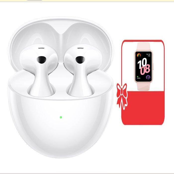 

Huawei freebuds 6 - white with pink smart band 10