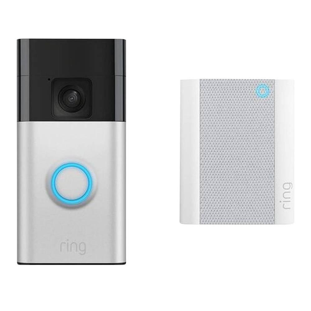 

Ring rechargeable battery video doorbell + chime, head-to-toe video in 1440x1440 - b0cj...