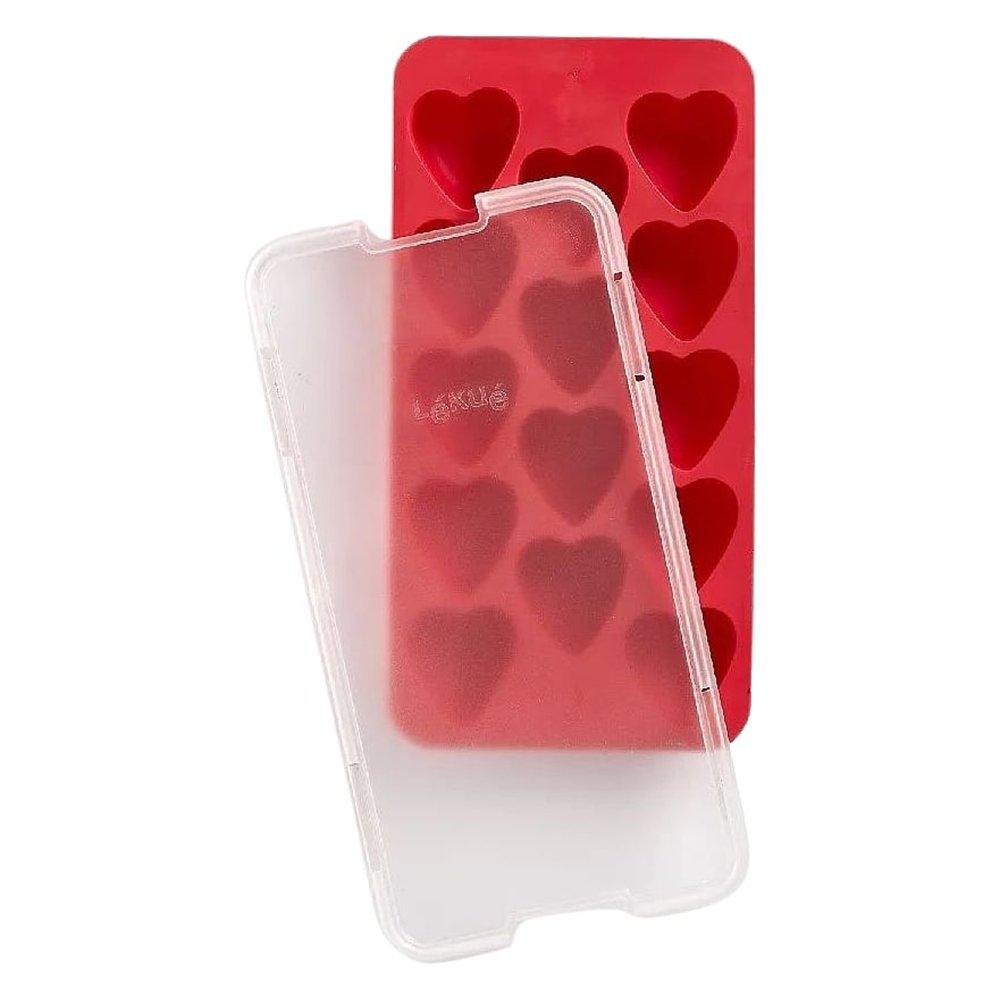 

Lekue heart ice cube tray with lid, 882326 - red