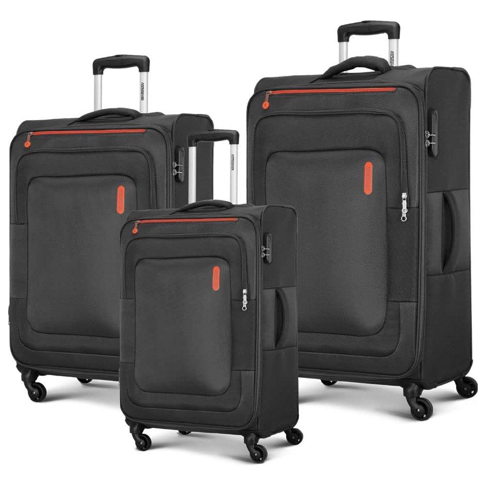 

American tourister duncan hard trolley luggage set of 3, 55+68+83cm, fl8x091093p - black