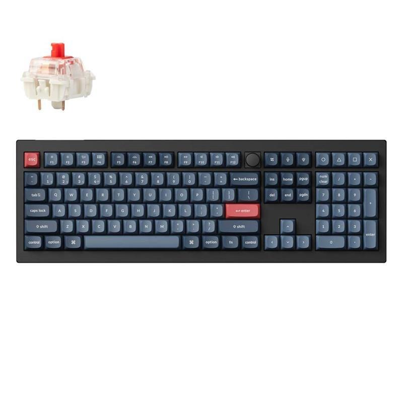 

Keychron v6 max wireless mechanical gaming keyboard, v6m-d1-ar - black