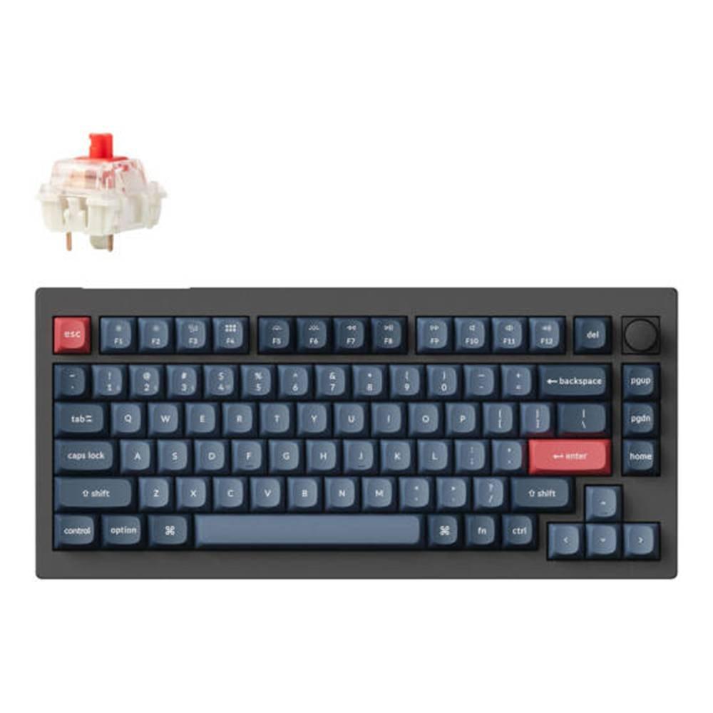 

Keychron v1 max wireless mechanical gaming keyboard, v1m-d1-ar – black