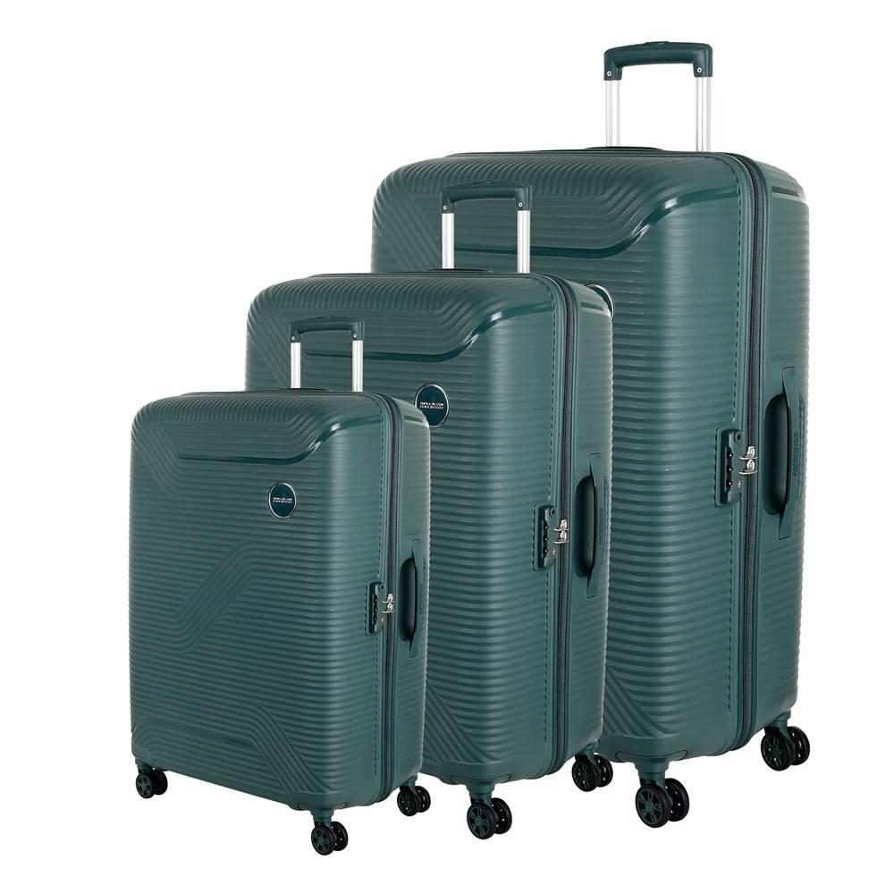 

American tourister maxplus 3pc set hard spinner, sq4x41004 - green