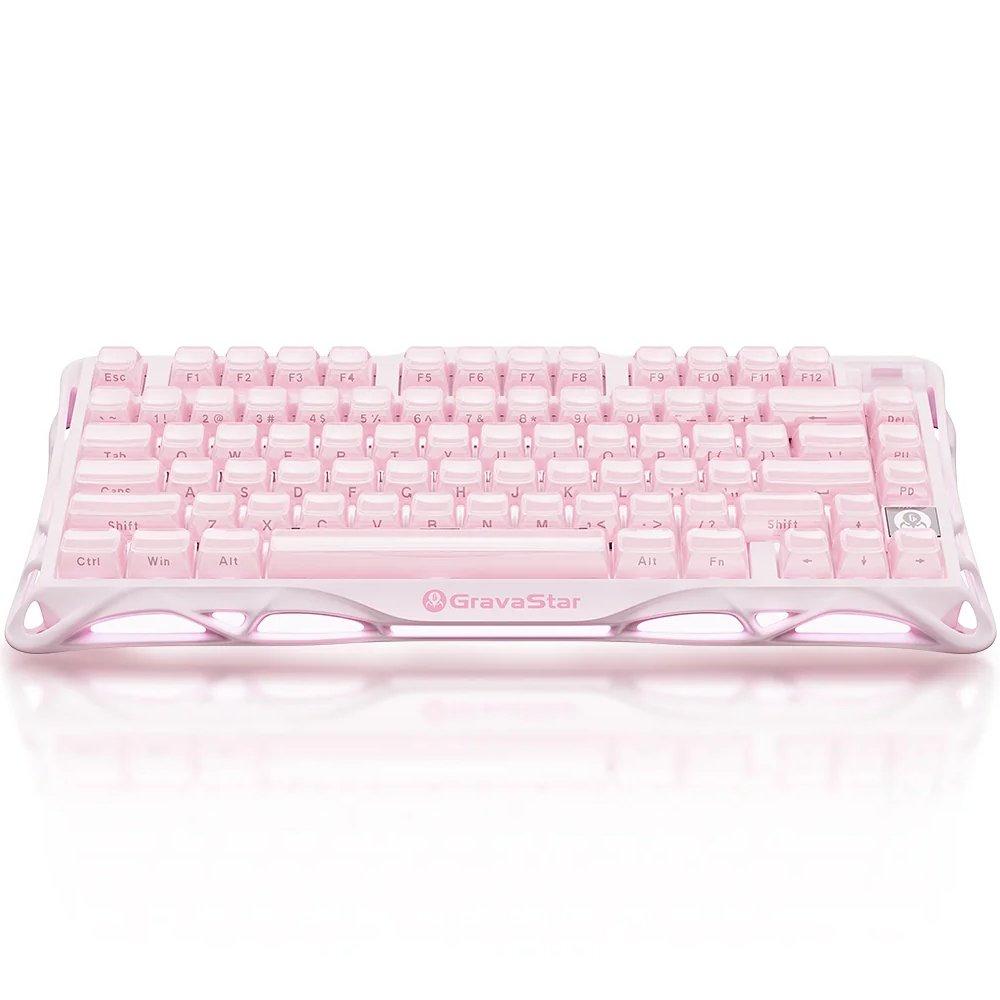 

Gravastar mercury k1 75% wireless mechanical gaming keyboard special edition - sakura pink