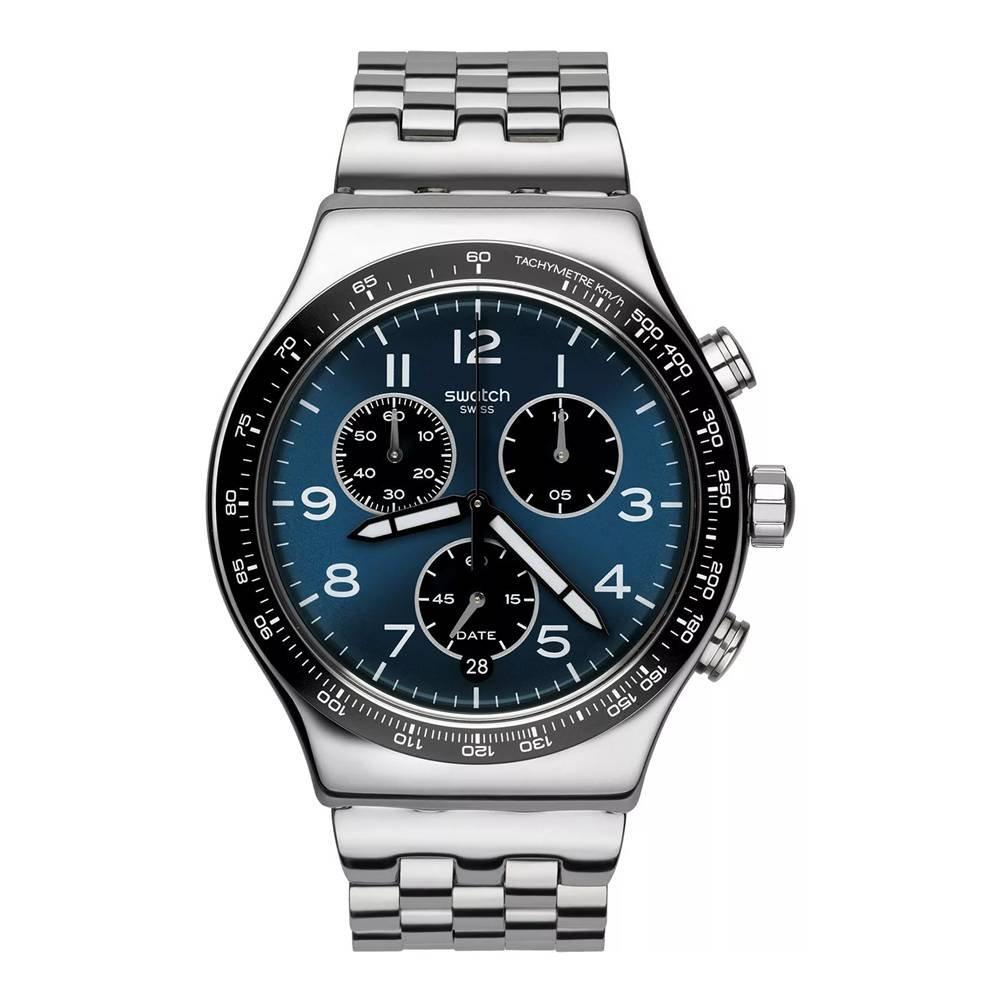 

Swatch irony boxengasse chronograph men watch, 43 mm, stainless steel strap, swayvs423g...