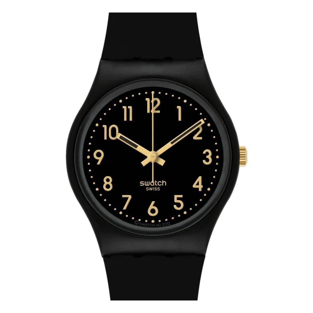

Swatch golden tac women watch, 34mm, bio-source strap, swaso28b113 - black