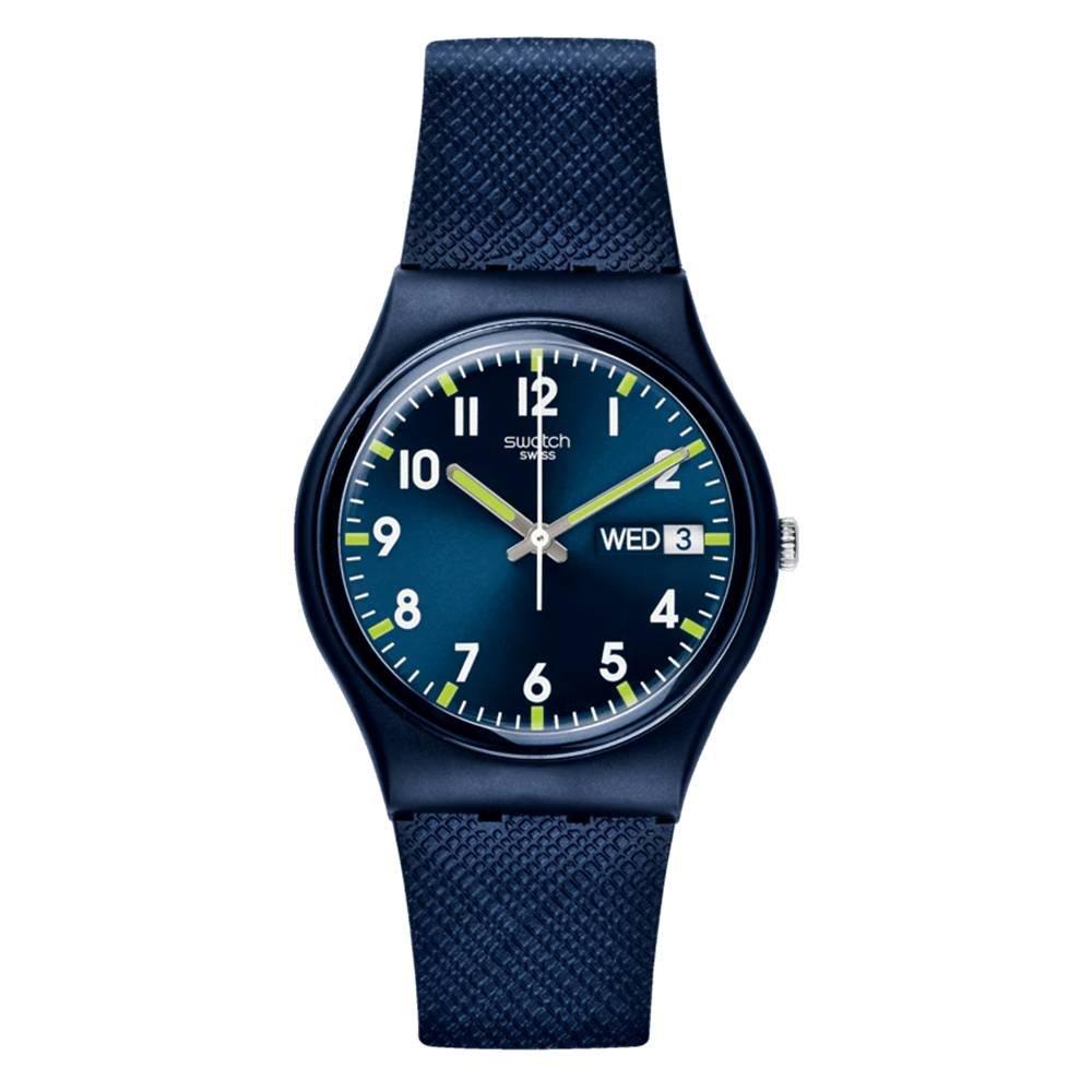 

Swatch sir blue women watch, 34mm, bio-source strap, swaso28n702- blue