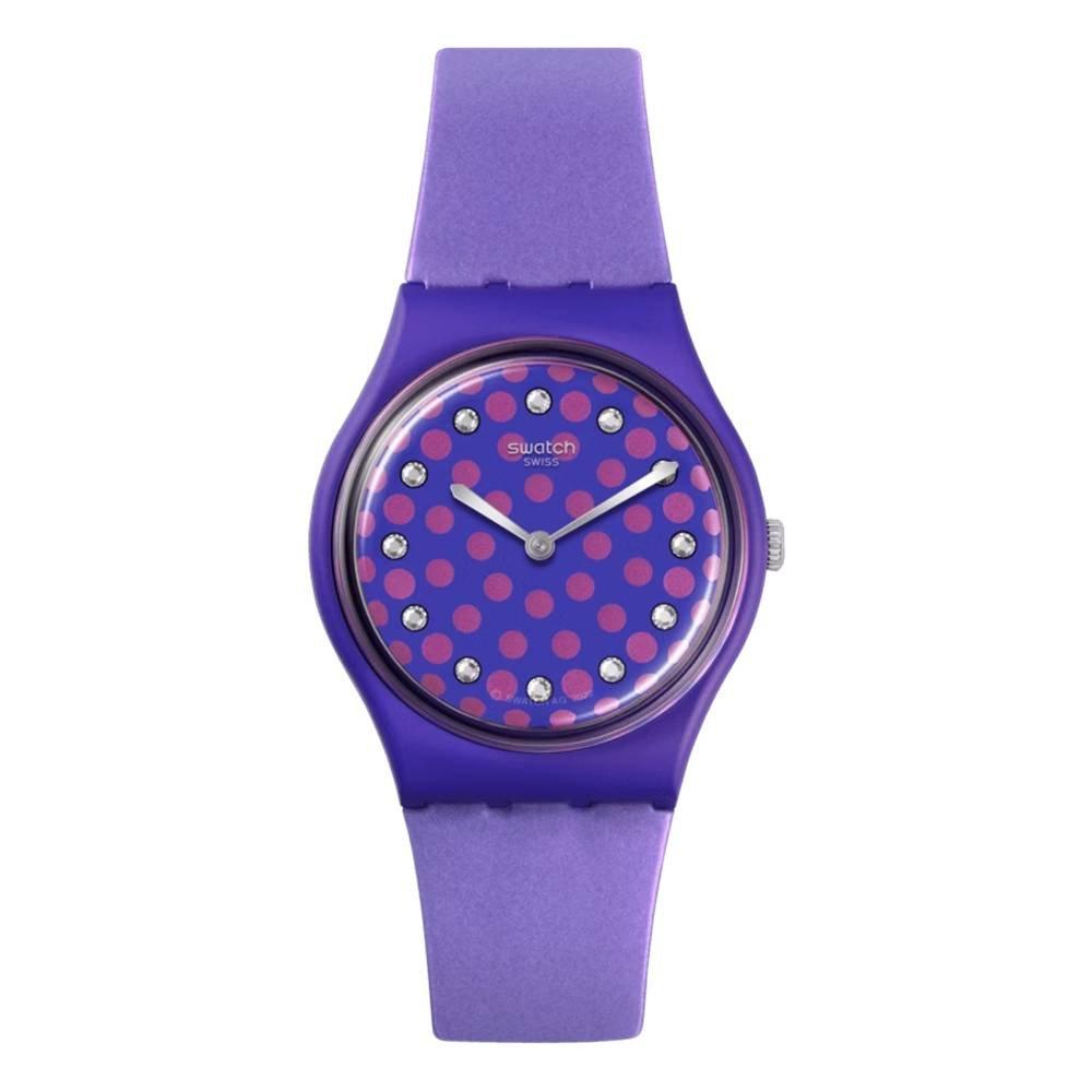 

Swatch perfect plum unisex watch, 34mm, silicone strap, swaso31v100- purple