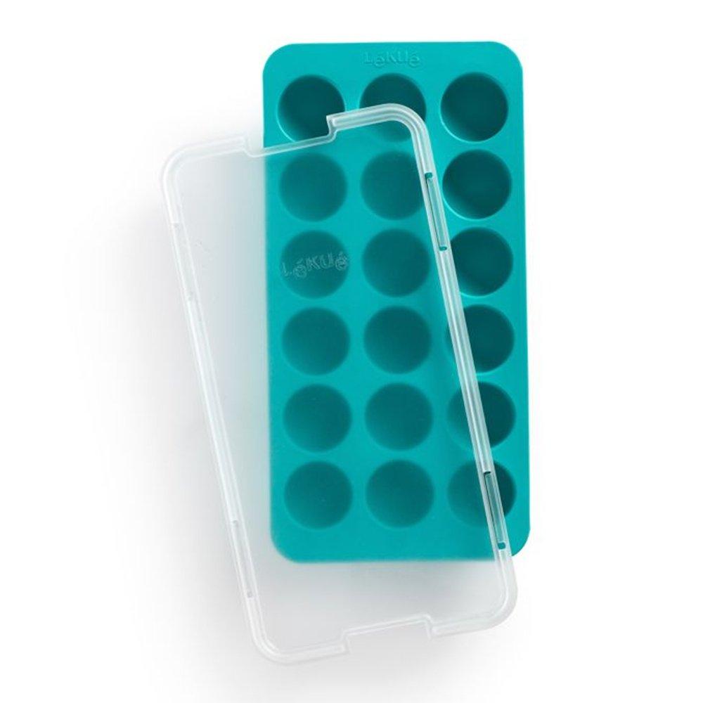 

Lekue round ice cube tray with lid, 882364 - teal