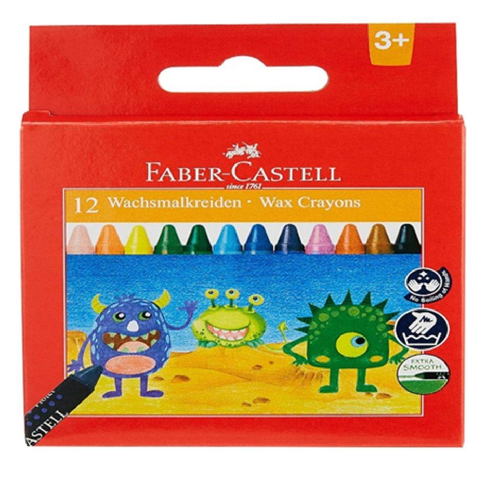 

Faber-castell wax crayon 12 color round 90mm, fcin120052