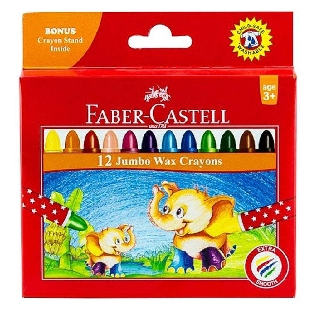 

Faber-castell 12 color jumbo wax crayons, fcin120040