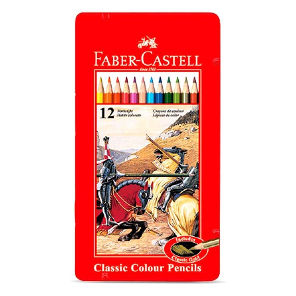 

Faber-castell classic color coloring pencils pack of 12 metal case, fci115844