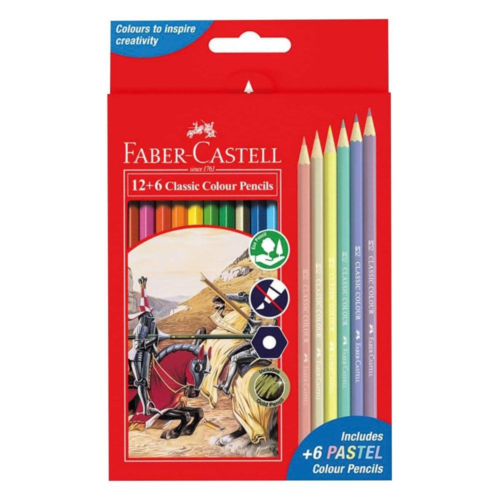 

Faber-castell classic 12 + 6 color pencils, fci115464 - multicolor
