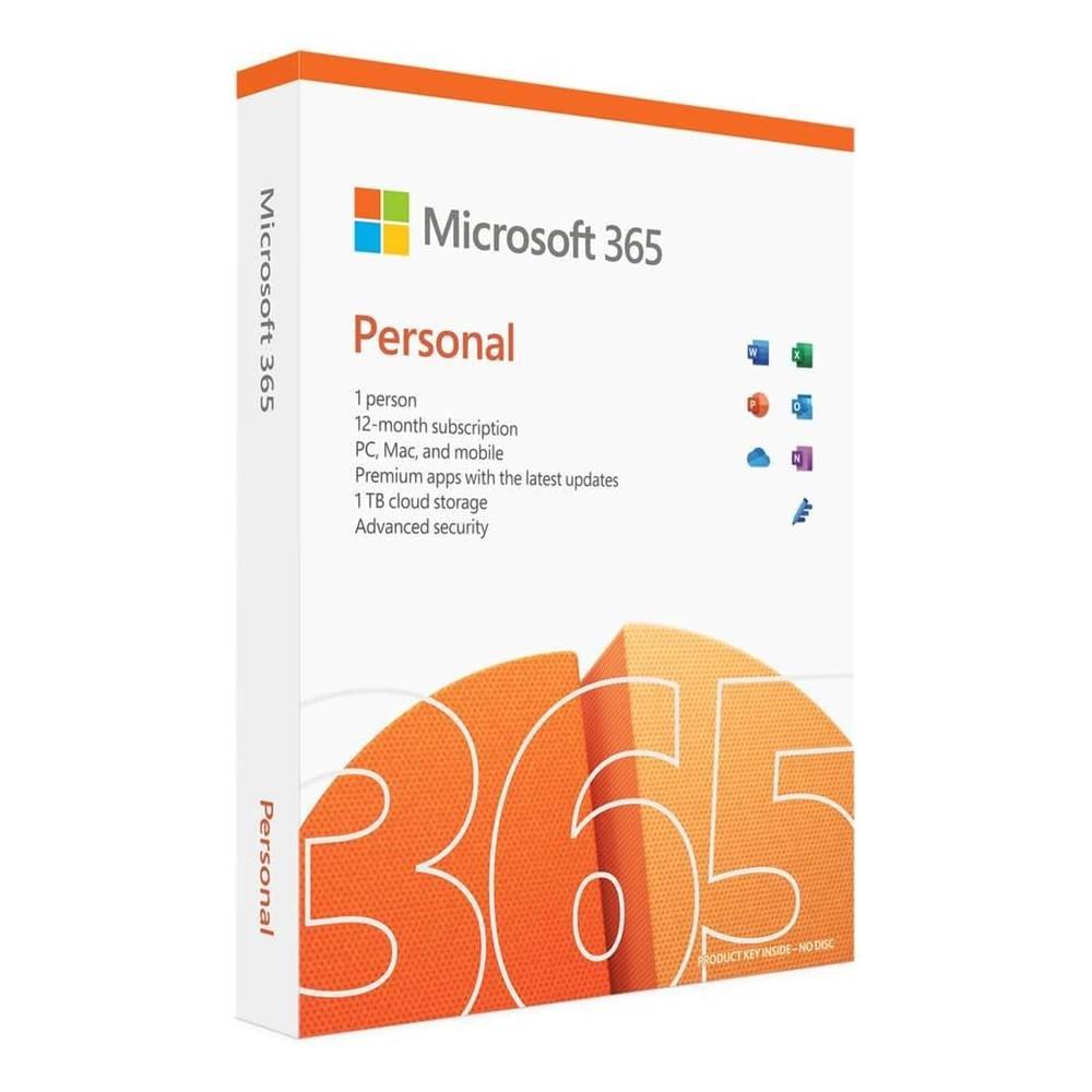 

Microsoft office 365 personal, 1 year, 1 tb cloud storage, physical unit, ep2-32412