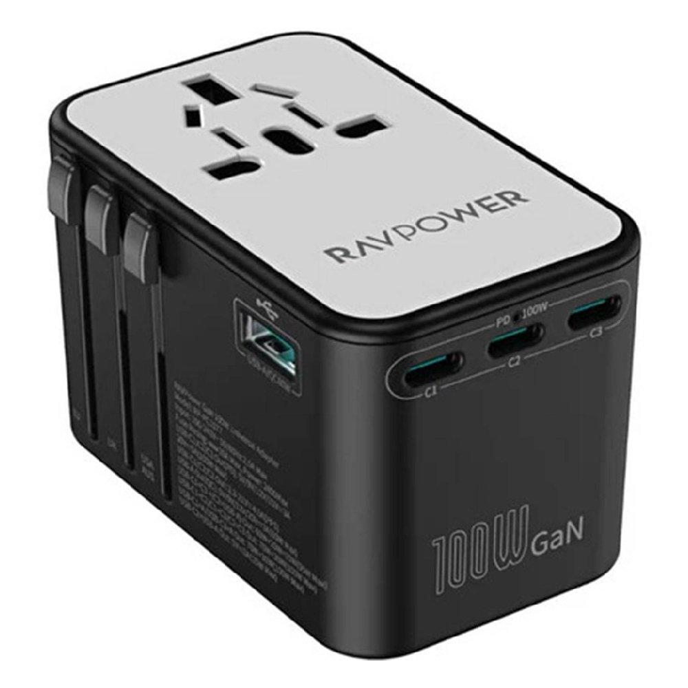 

Ravpower 5-in-1 travel charger, 100w, pc1077 - black