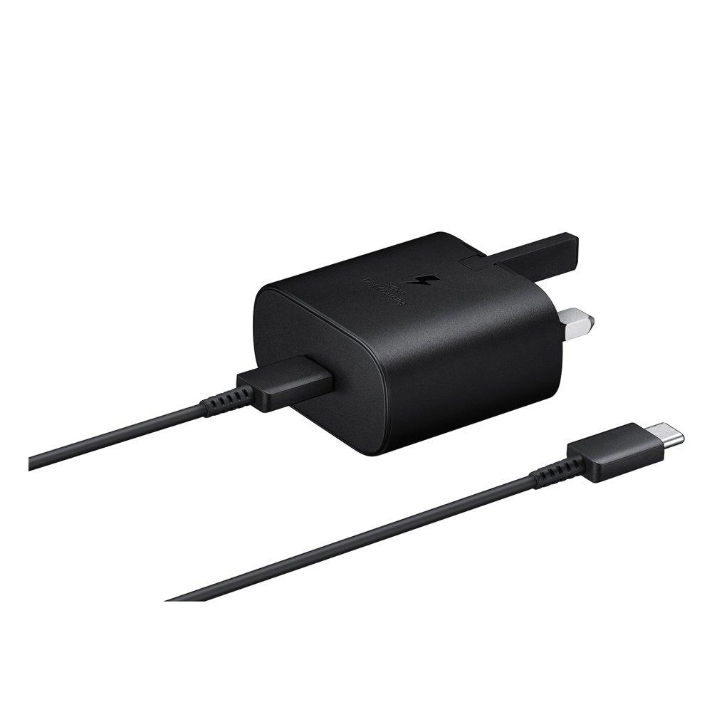 

Samsung 25w pd adapter with usb-c to usb-c cable, ep-ta800xbegae - black