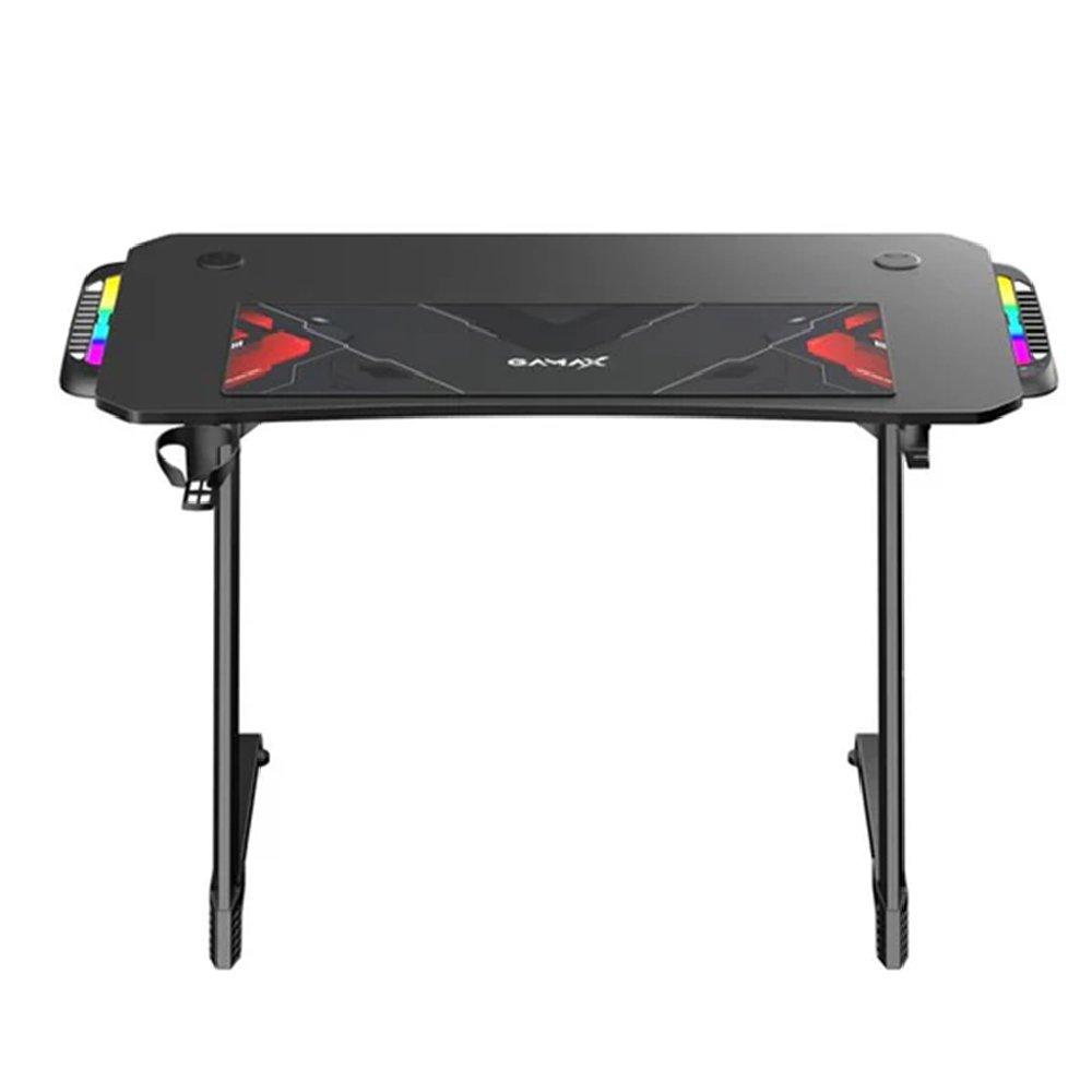 

Gamax carbon fiber gaming table with rgb light & mousepad, td-03-b - black
