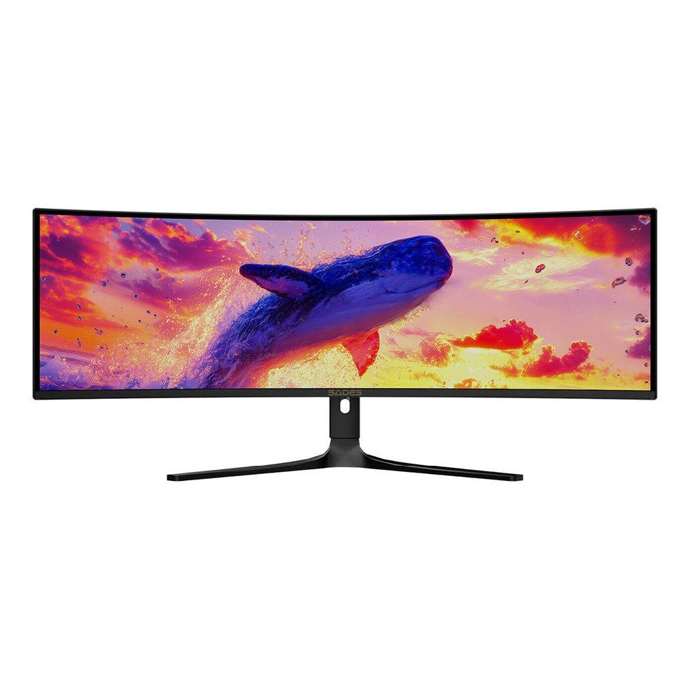 

Sades 49" dual qhd oled curved gaming monitor, sa-c01u49 - black