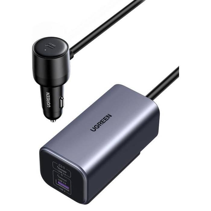 

Ugreen 150w 4-port gan fast car charger, ec706 - silver