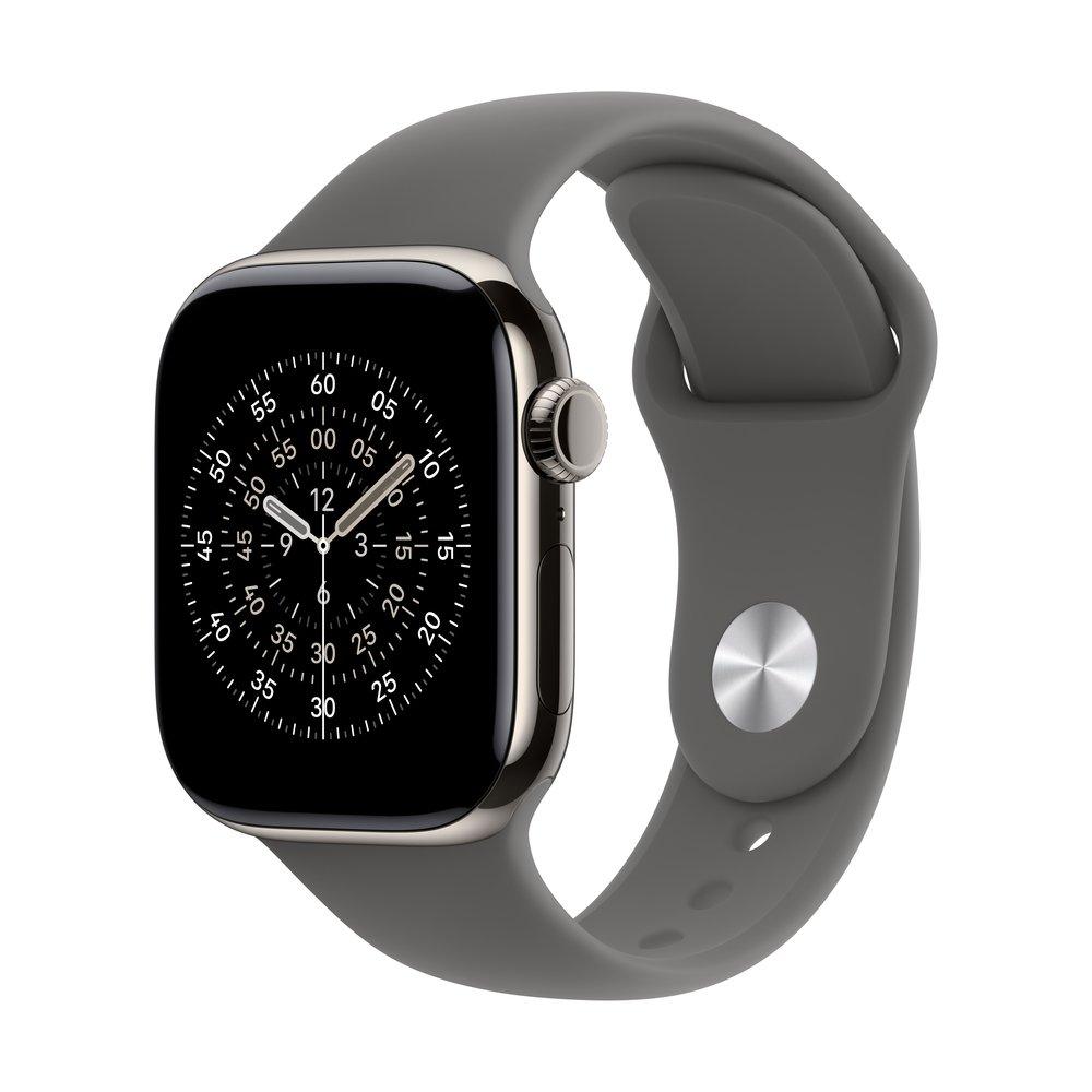 

Pre-order apple watch series 11 gps + cellular 46mm natural titanium case with stone gr...