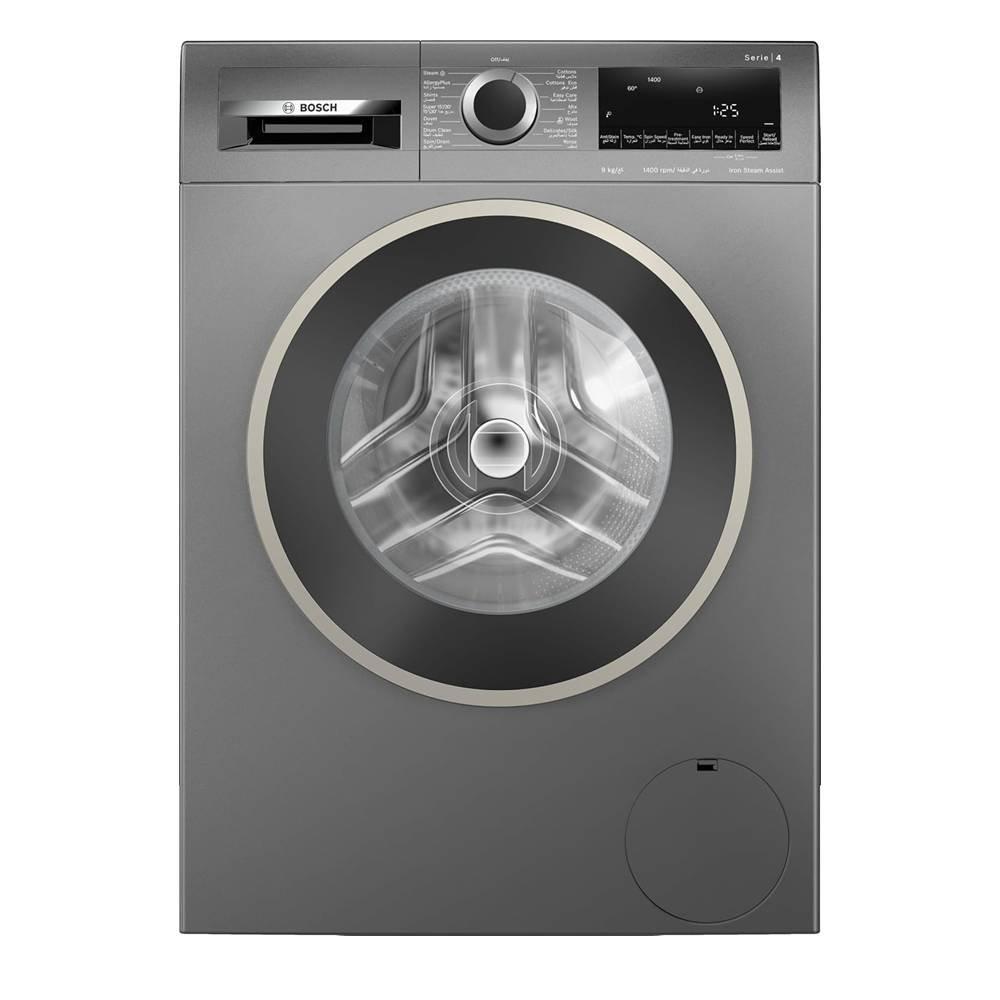 

Bosch front load washing machine, 9kg, 1400rpm, wga144zrsa - gray