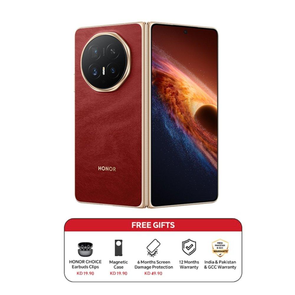 Honor Magic V6 Phone, Snapdragon 8 Elite Gen 5, 16GB RAM, 512GB, 7.95-Inch Foldable OLED Display – Red